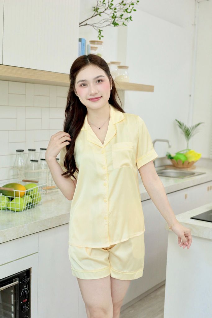 Bộ đồ ngủ Satino TNQN - Yellow