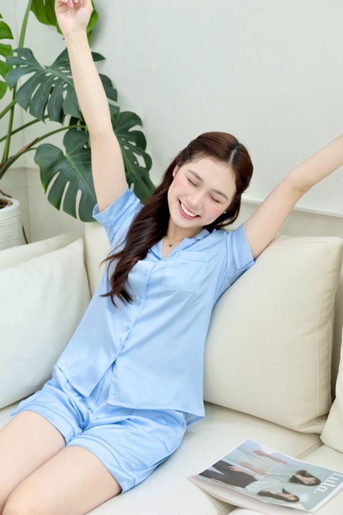 Bộ đồ ngủ Satino TNQN - Blue