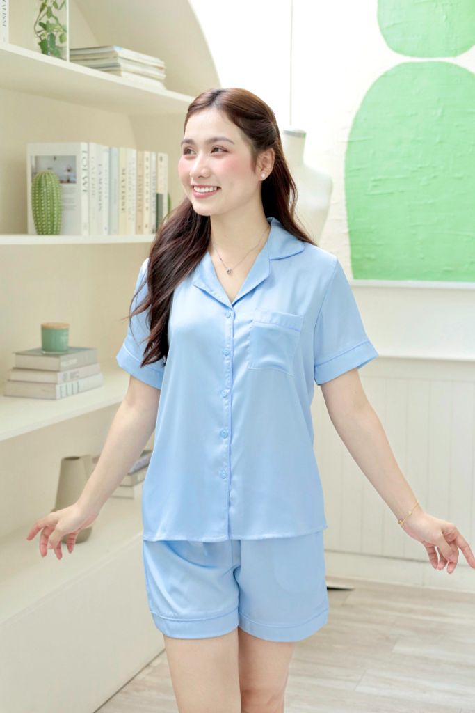 Bộ đồ ngủ Satino TNQN - Blue