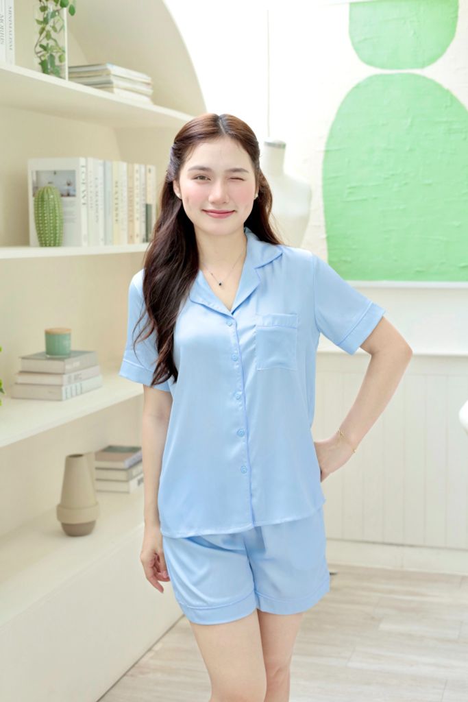 Bộ đồ ngủ Satino TNQN - Blue