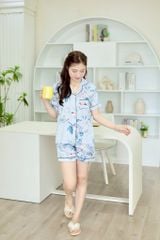 Bộ đồ ngủ Satino TNQN - Parrot Blue Gray