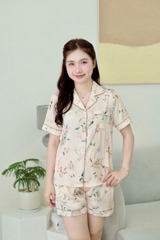 Pijama Lụa latin mềm mại Satino TNQN - Peacock Nude