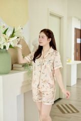 Pijama Lụa latin mềm mại Satino TNQN - Peacock Nude