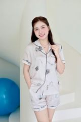 Pijama Lụa latin mềm mại Satino TNQN - Tea Beige