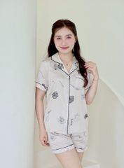 Pijama Lụa latin mềm mại Satino TNQN - Tea Beige