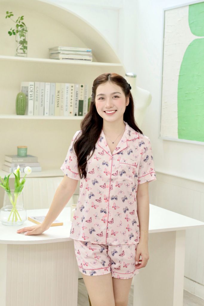 Pijama Lụa latin mềm mại Satino TNQN - Twinky Pink