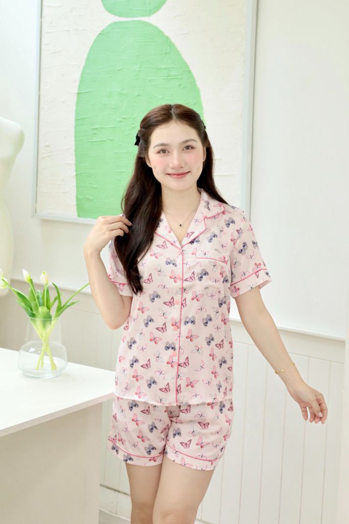 Pijama Lụa latin mềm mại Satino TNQN - Twinky Pink