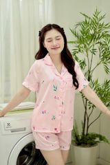 Pijama lụa Latin TNQN - Betti Pink
