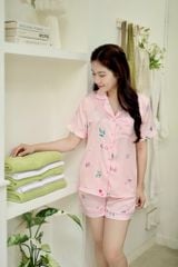 Pijama lụa Latin TNQN - Betti Pink