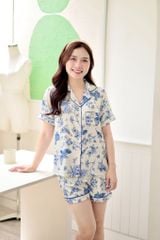 Pijama lụa Latin TNQN - Sparrow Ivory