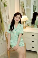 Pijama lụa Latin TNQN - Naye Mint