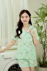 Pijama lụa Latin TNQN - Naye Mint