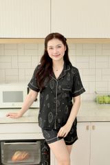 Pijama lụa Latin TNQN - Crystal Black