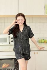 Pijama lụa Latin TNQN - Crystal Black