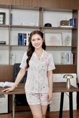 Pijama Lụa Latin Satino TNQN - Floral Ivory