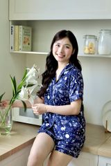 Pijama Lụa Latin TNQN - Stellar Navy