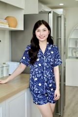 Pijama Lụa Latin TNQN - Stellar Navy