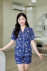 Pijama Lụa Latin TNQN - Stellar Navy