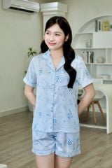 Pijama lụa Latin TNQN - Willow Blue Gray