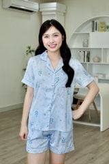 Pijama lụa Latin TNQN - Willow Blue Gray