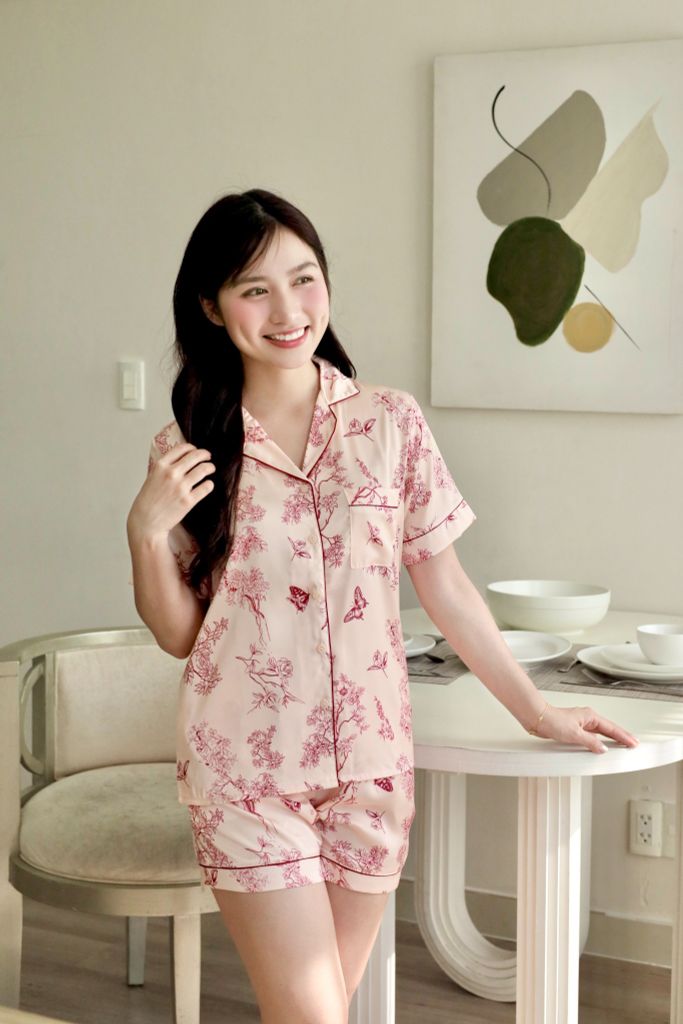 Pijama Lụa Latin TNQN - Micha Peach
