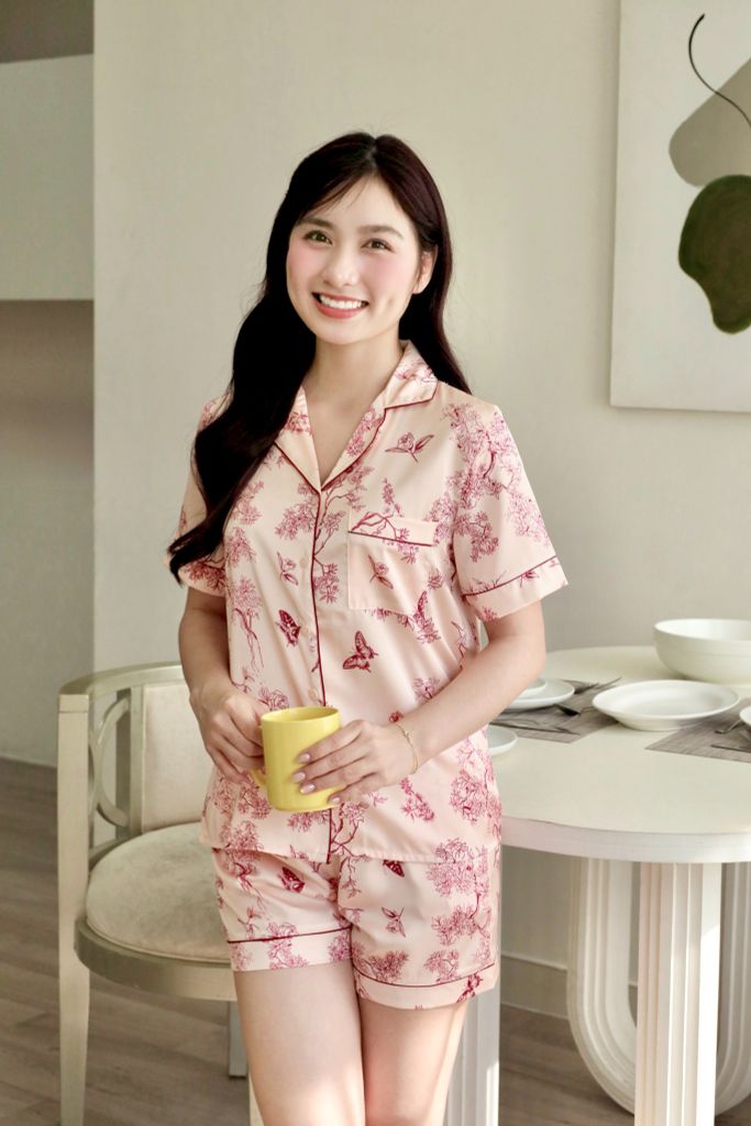Pijama Lụa Latin TNQN - Micha Peach
