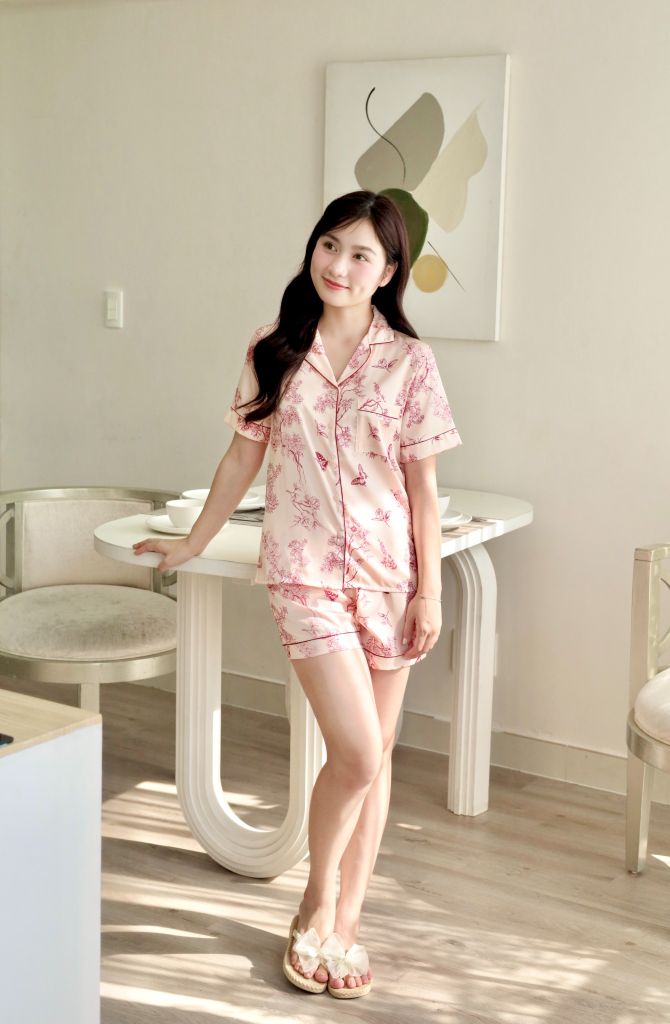 Pijama Lụa Latin TNQN - Micha Peach