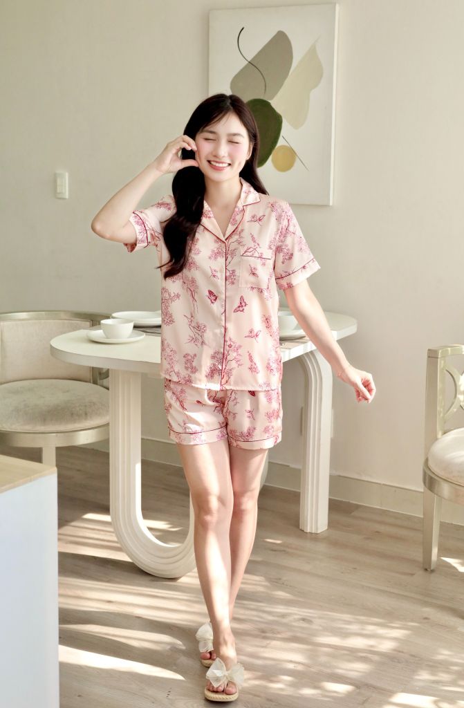 Pijama Lụa Latin TNQN - Micha Peach