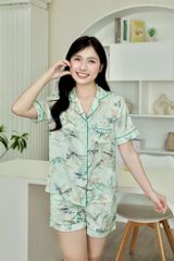 Pijama Lụa Latin TNQN - Swallow Mint
