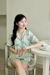 Pijama Lụa Latin TNQN - Swallow Mint