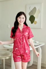 Pijama Lụa Latin TNQN - Stardust Red
