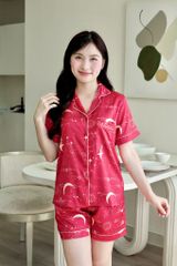 Pijama Lụa Latin TNQN - Stardust Red
