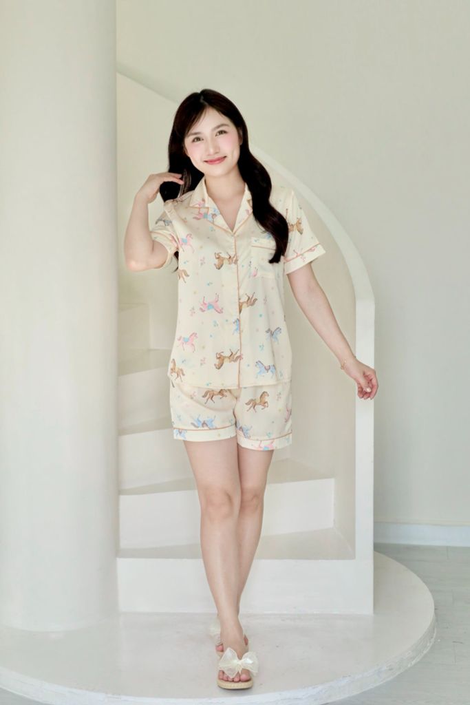 Pijama Lụa Latin TNQN - Ponny Cream