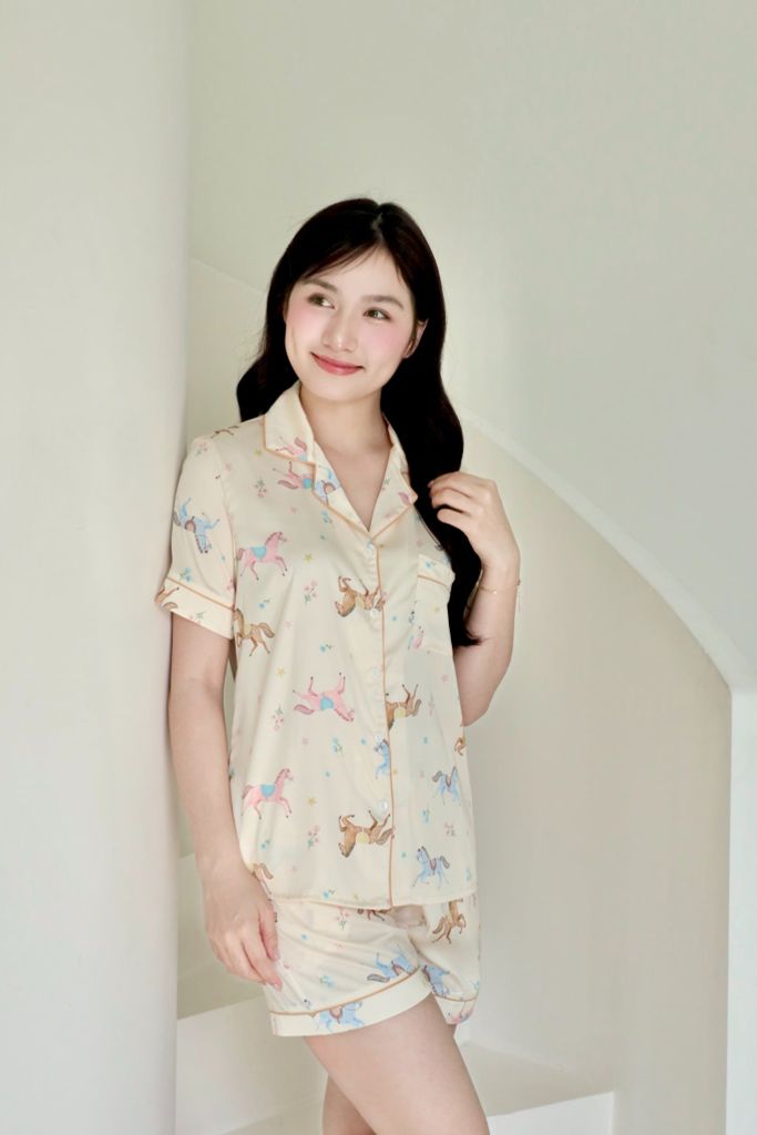 Pijama Lụa Latin TNQN - Ponny Cream