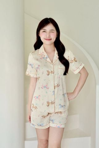 Pijama Lụa Latin TNQN - Ponny Cream