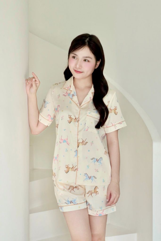 Pijama Lụa Latin TNQN - Ponny Cream