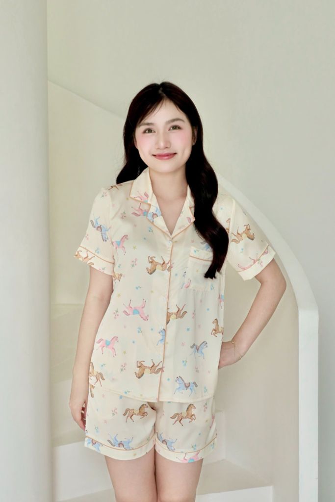 Pijama Lụa Latin TNQN - Ponny Cream