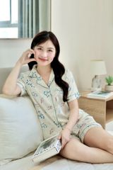 Pijama Lụa Latin TNQN - Vine Ivory