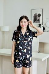 Pijama Lụa Latin TNQN - Aurora Black