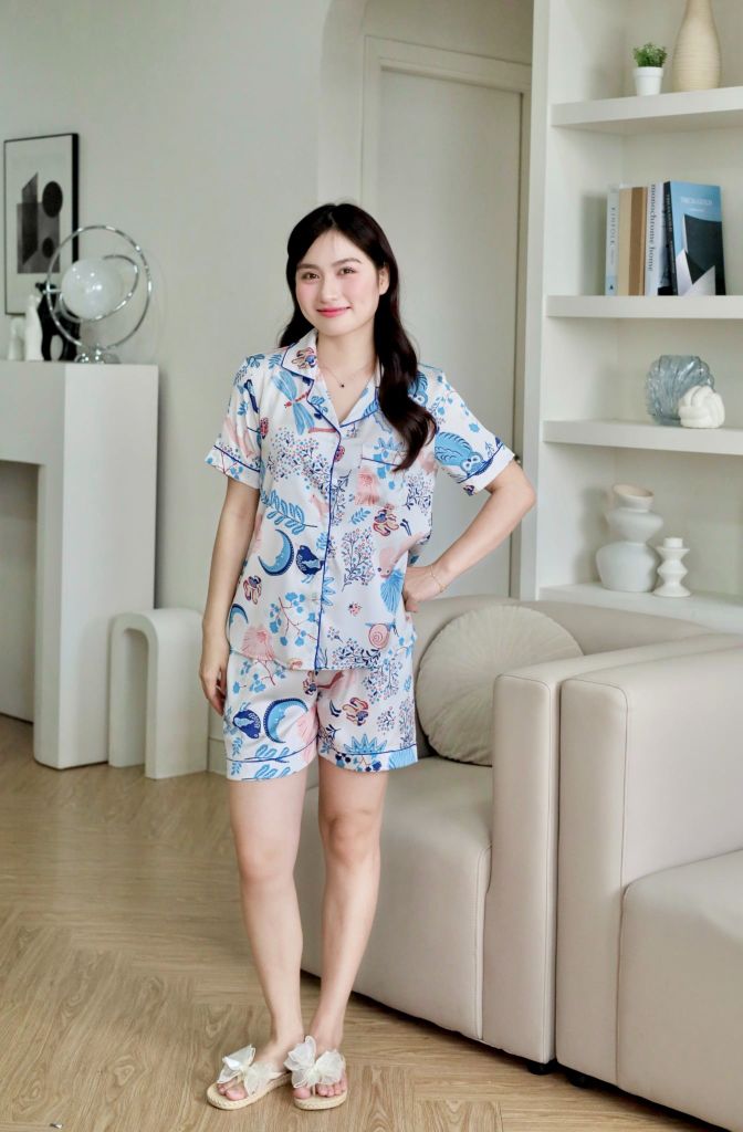 Pijama Lụa Latin TNQN - Meadow White