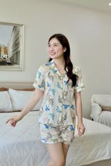 Pijama Lụa Latin TNQN - Flutter Cream