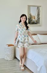 Pijama Lụa Latin TNQN - Flutter Cream