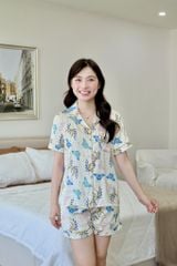 Pijama Lụa Latin TNQN - Flutter Cream