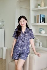 Pijama Lụa Latin TNQN - Mystic Dark Gray