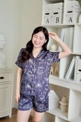 Pijama Lụa Latin TNQN - Mystic Dark Gray