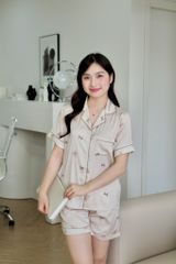 Pijama Lụa Latin TNQN - Cuddle Beige