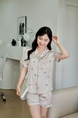 Pijama Lụa Latin TNQN - Cuddle Beige