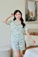 Pijama Lụa Latin TNQN - Feather Olive