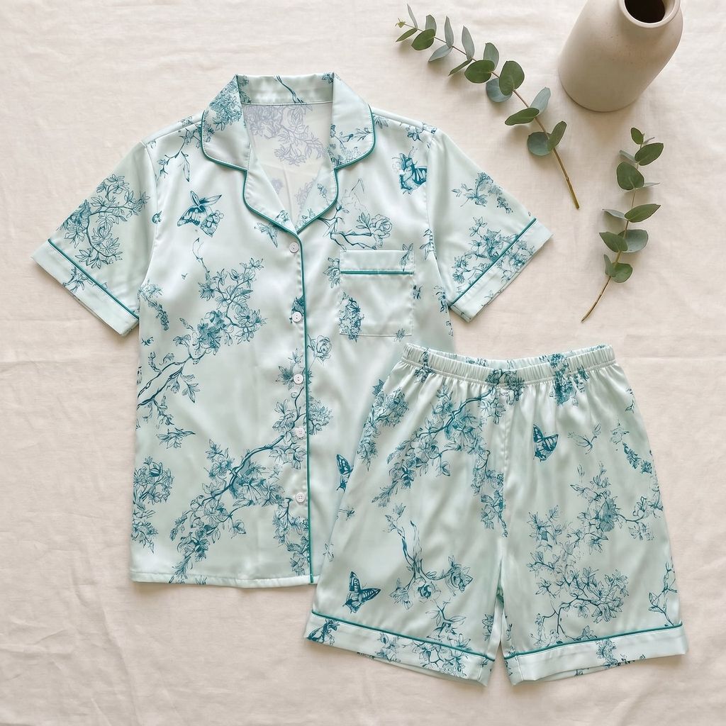 Pijama Lụa Latin TNQN - Micha Green