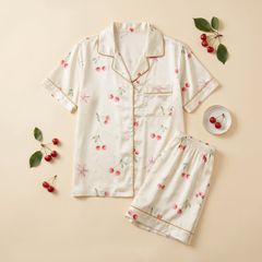 Pijama Lụa Latin TNQN - Cherry Cream